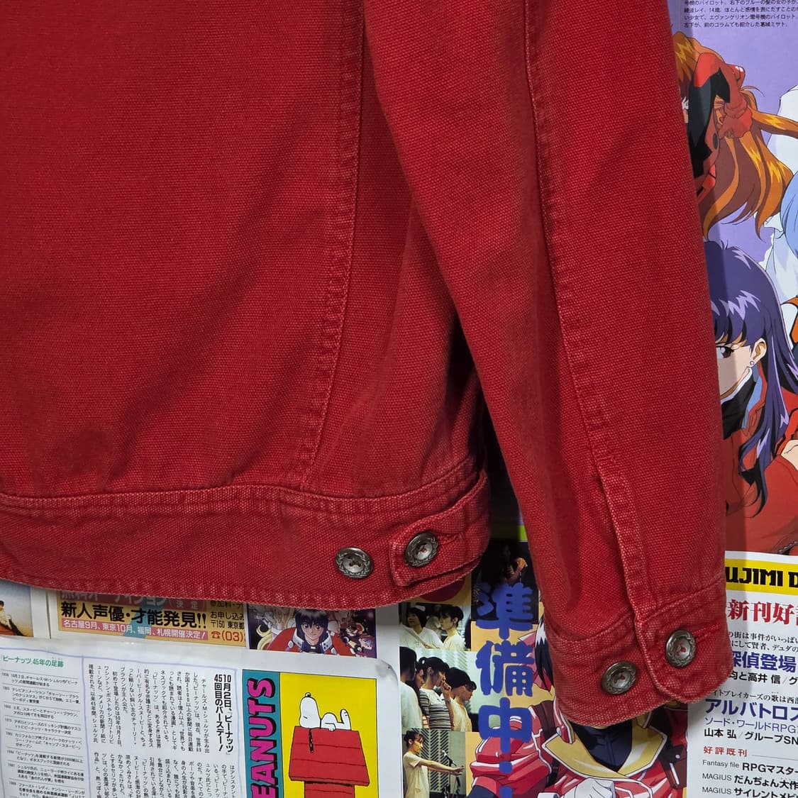 JPN 레드 하이넥 코튼 투웨이 워크 후드 집업 상품이미지8