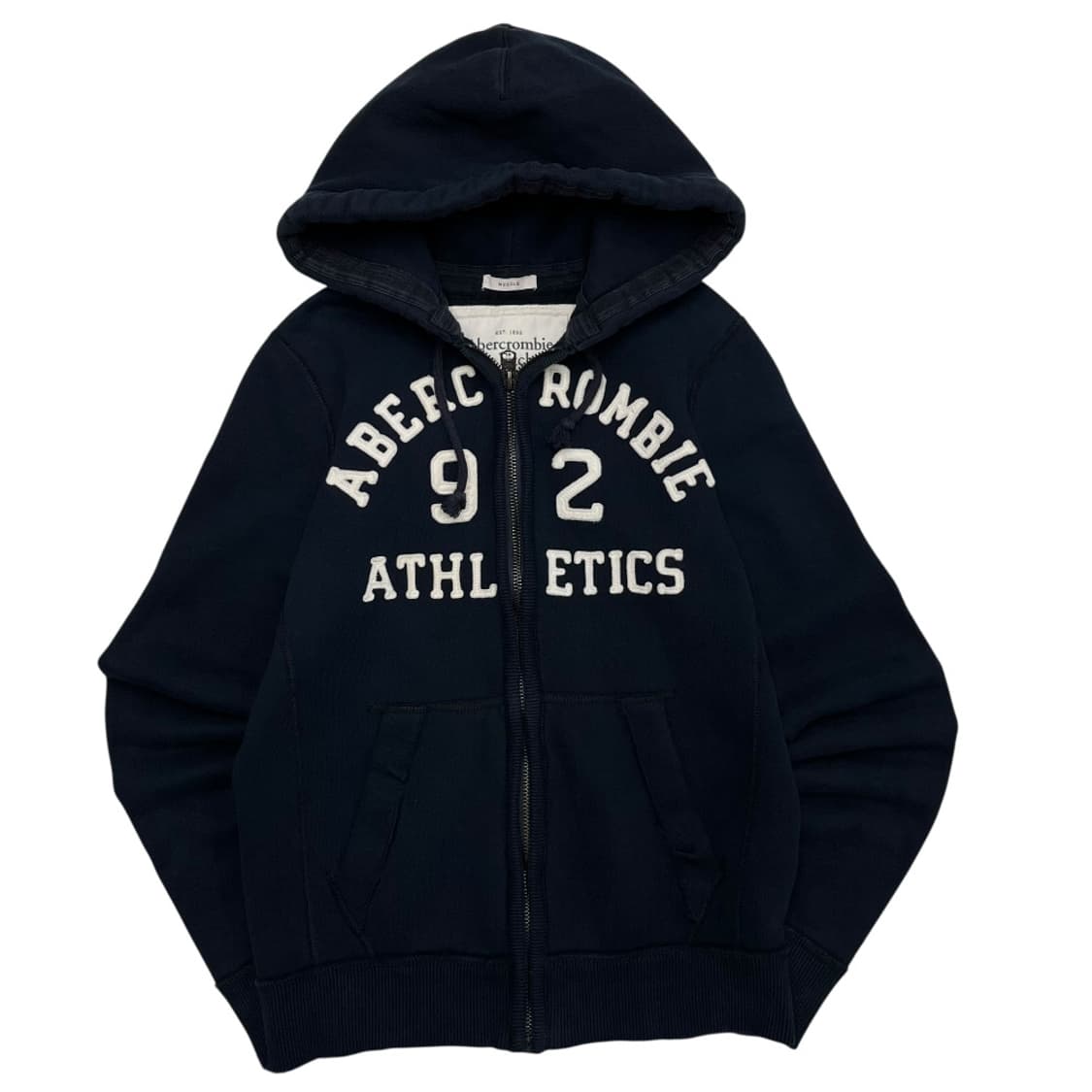 아베크롬비 센터로고 네이비 후드집업 M 상품이미지2