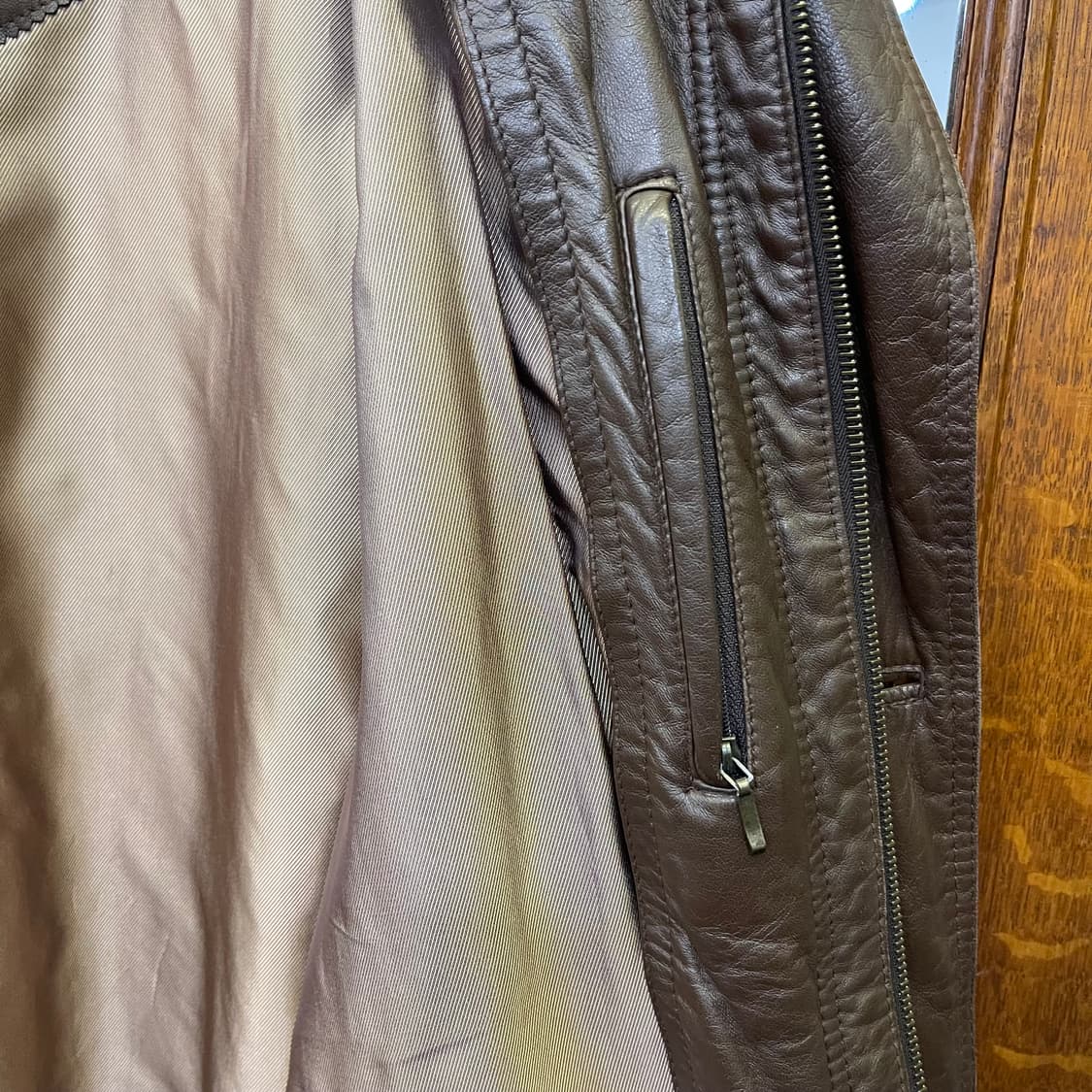 90's YSL 레더  카코트 상품이미지9