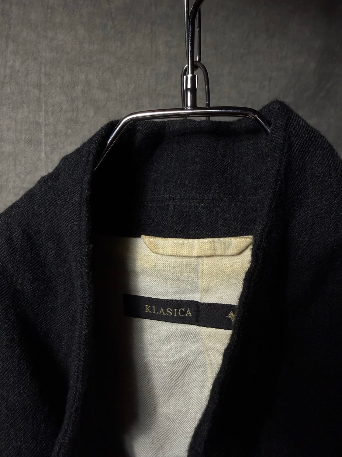 KLASICA Asymmetric Stand Collar Coat 상품이미지5