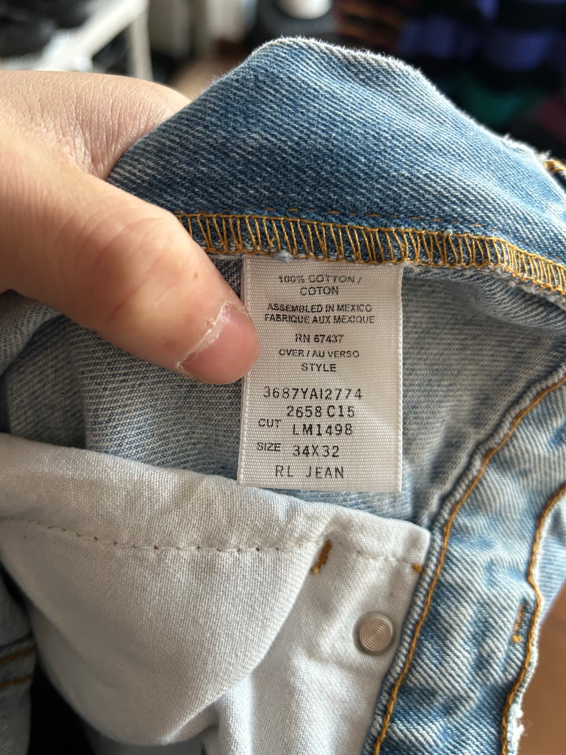 00‘s 폴로진스 데님팬츠 34in 상품이미지8