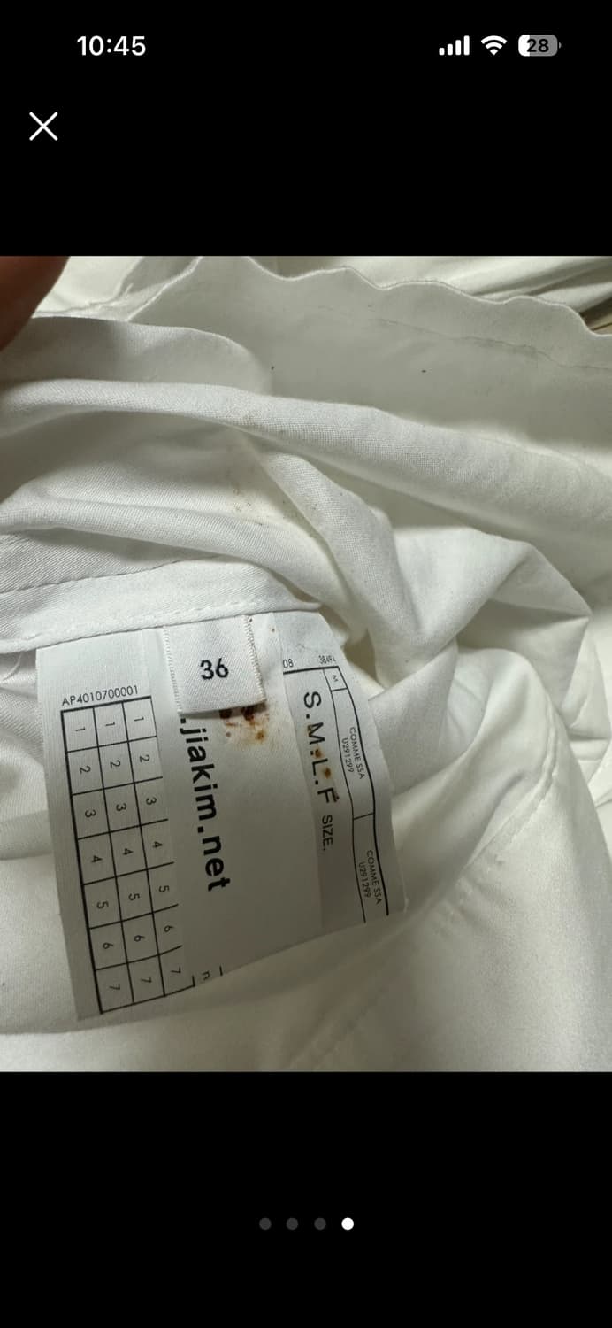 JIAKIM 브랜드의 화이트 블라우스 36사이즈 상품이미지4