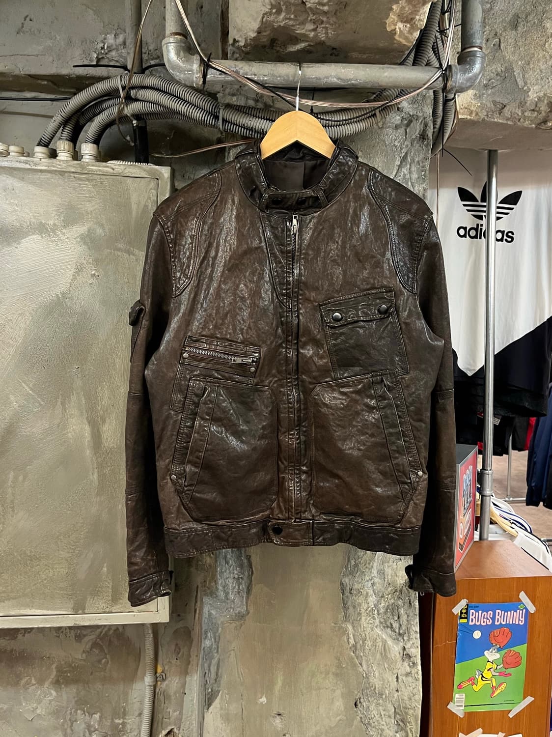 빈티지 양가죽 레더 자켓 브라운 #csz2850 상품이미지1