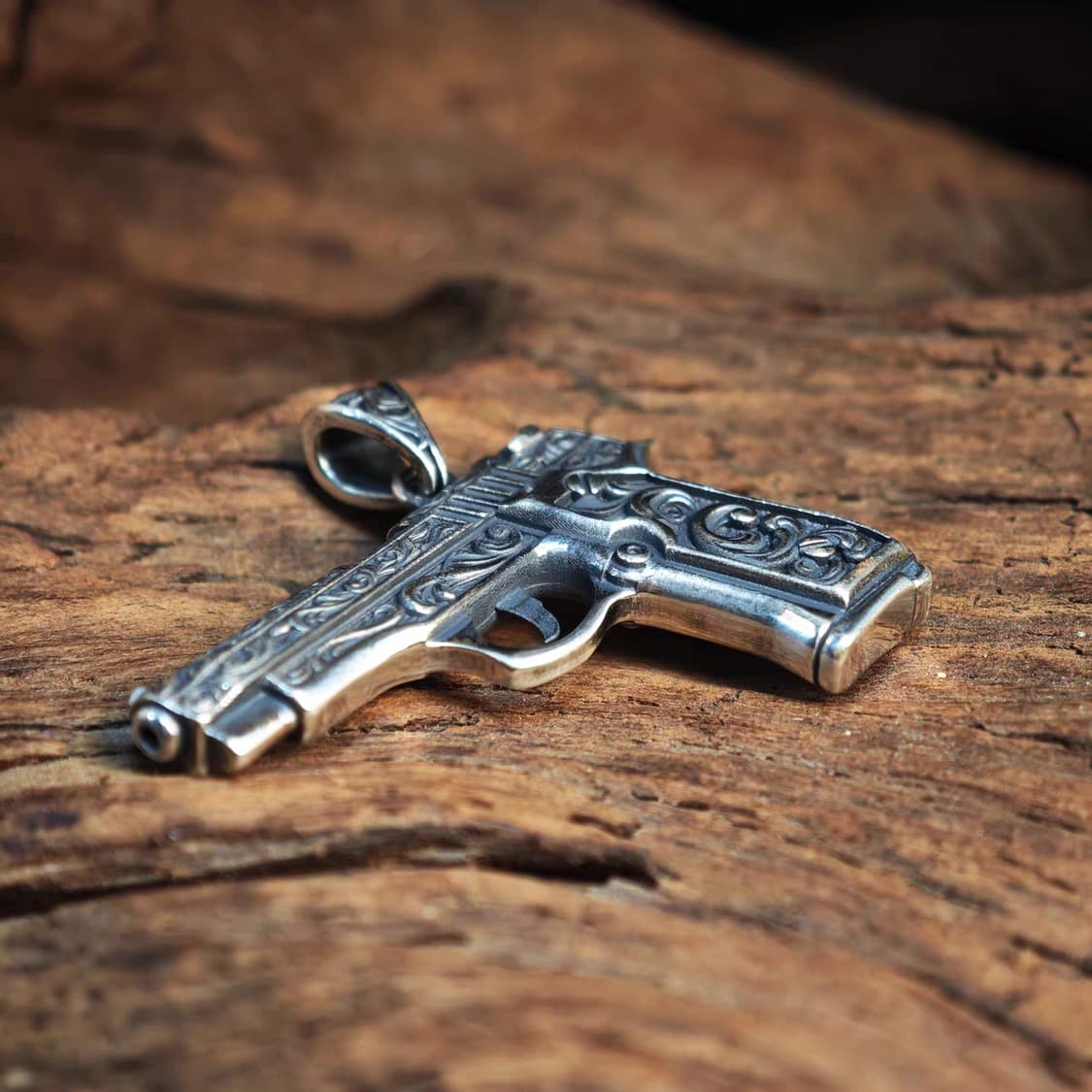 Oceanora  925 스털링 실버 '데저트 이글' 앤티크 펜던트 상품이미지4