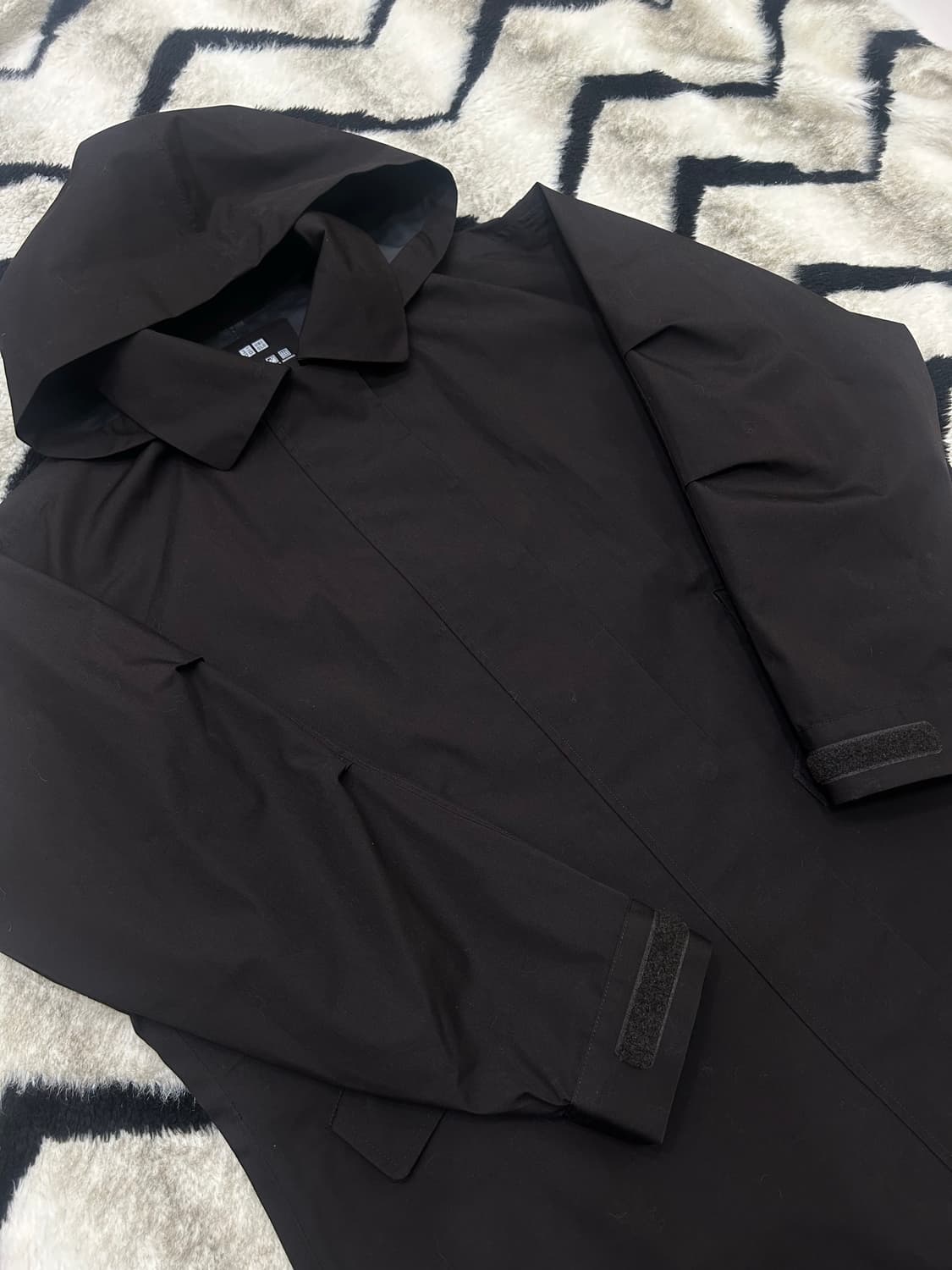 [S]유니클로 블록테크 방수 레인자켓/다크브라운 상품이미지1