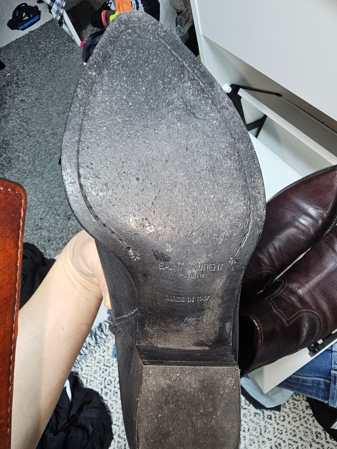생로랑 루카스 41부츠 브라운/블랙 두제품 상품이미지9