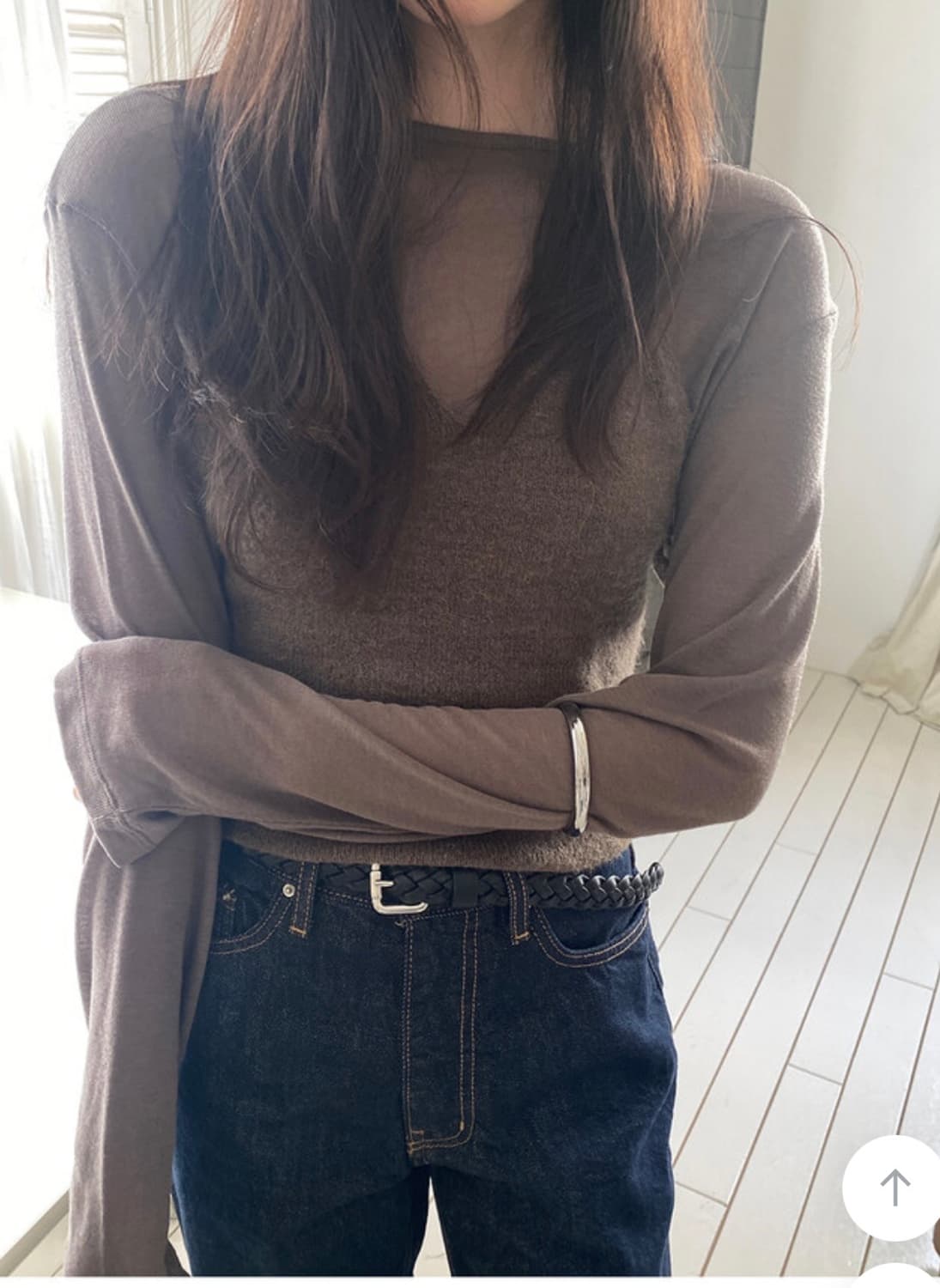 킨다베이지 보첼리 홀터넥 알파카 뷔스티에 상품이미지3