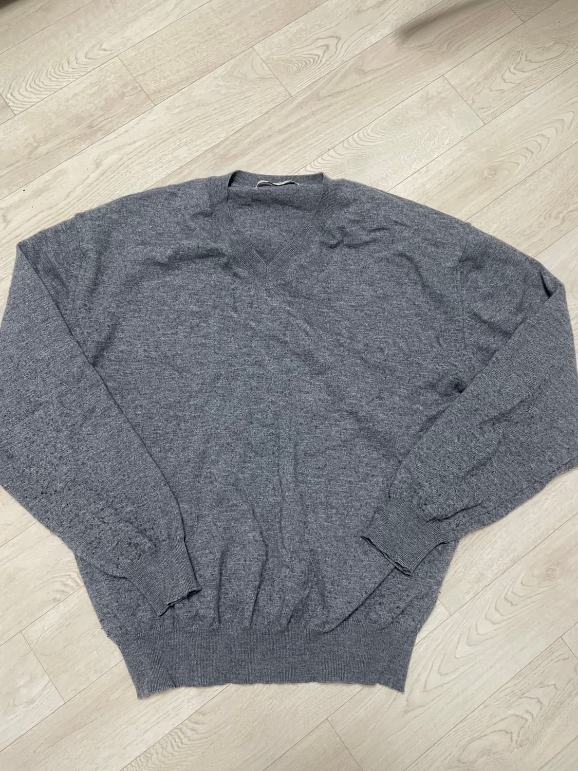 유니온블루 브이넥니트 그레이 xxl 상품이미지2