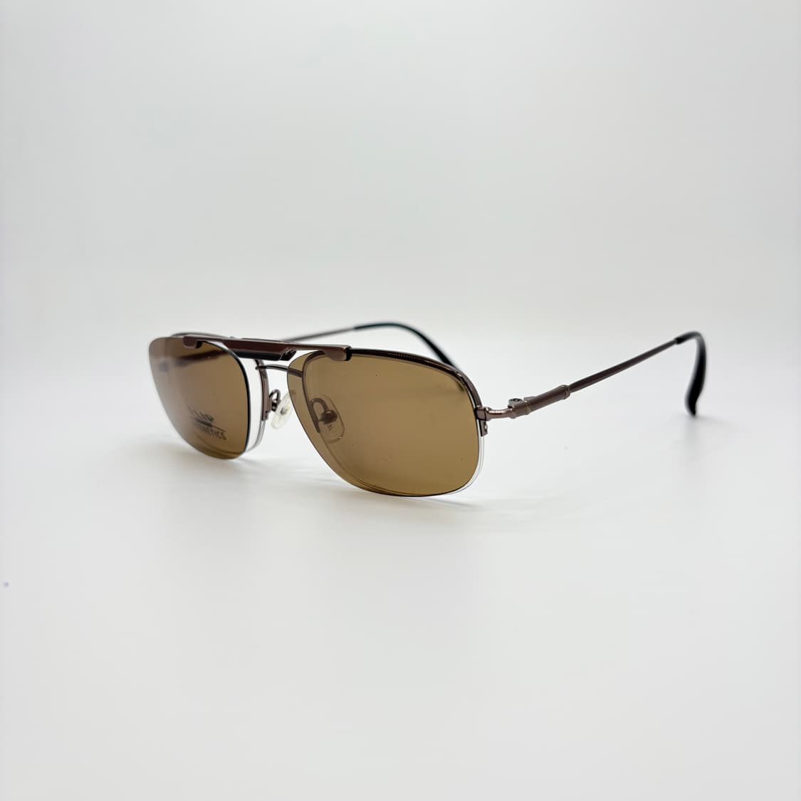 FLIP MAGNETICS 브라운 투브릿지 클립 선글라스 상품이미지1