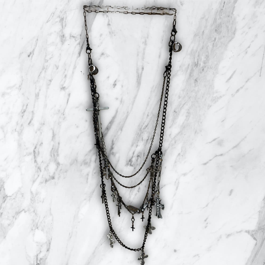 No.2 Vkei Layered Cross necklace 상품이미지1