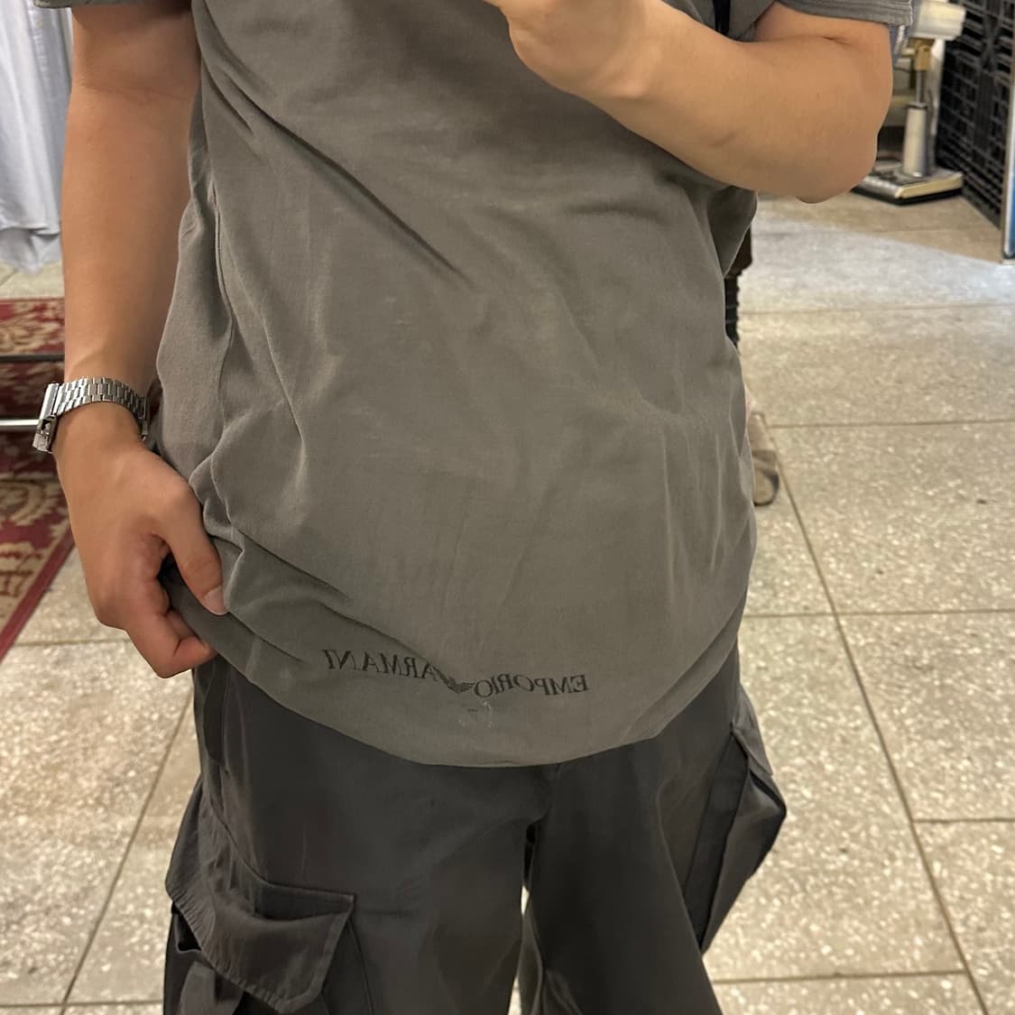00s 엠포리오 아르마니 브이넥 티셔츠 상품이미지2