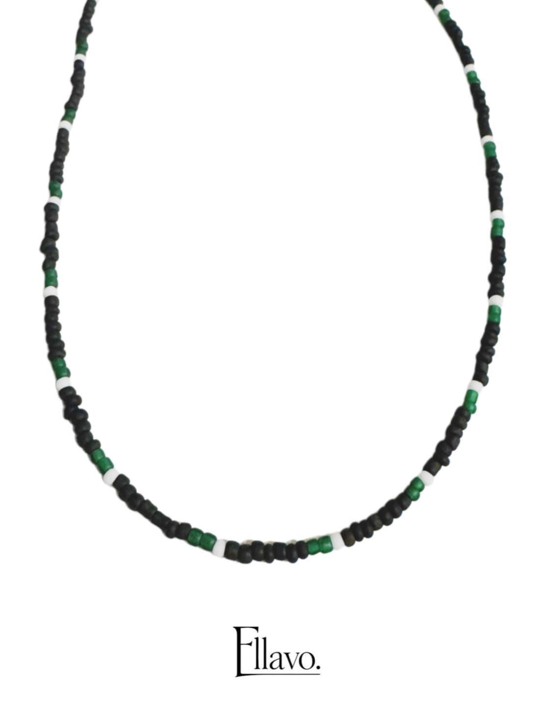 Ellavo green edge bead necklace 상품이미지1