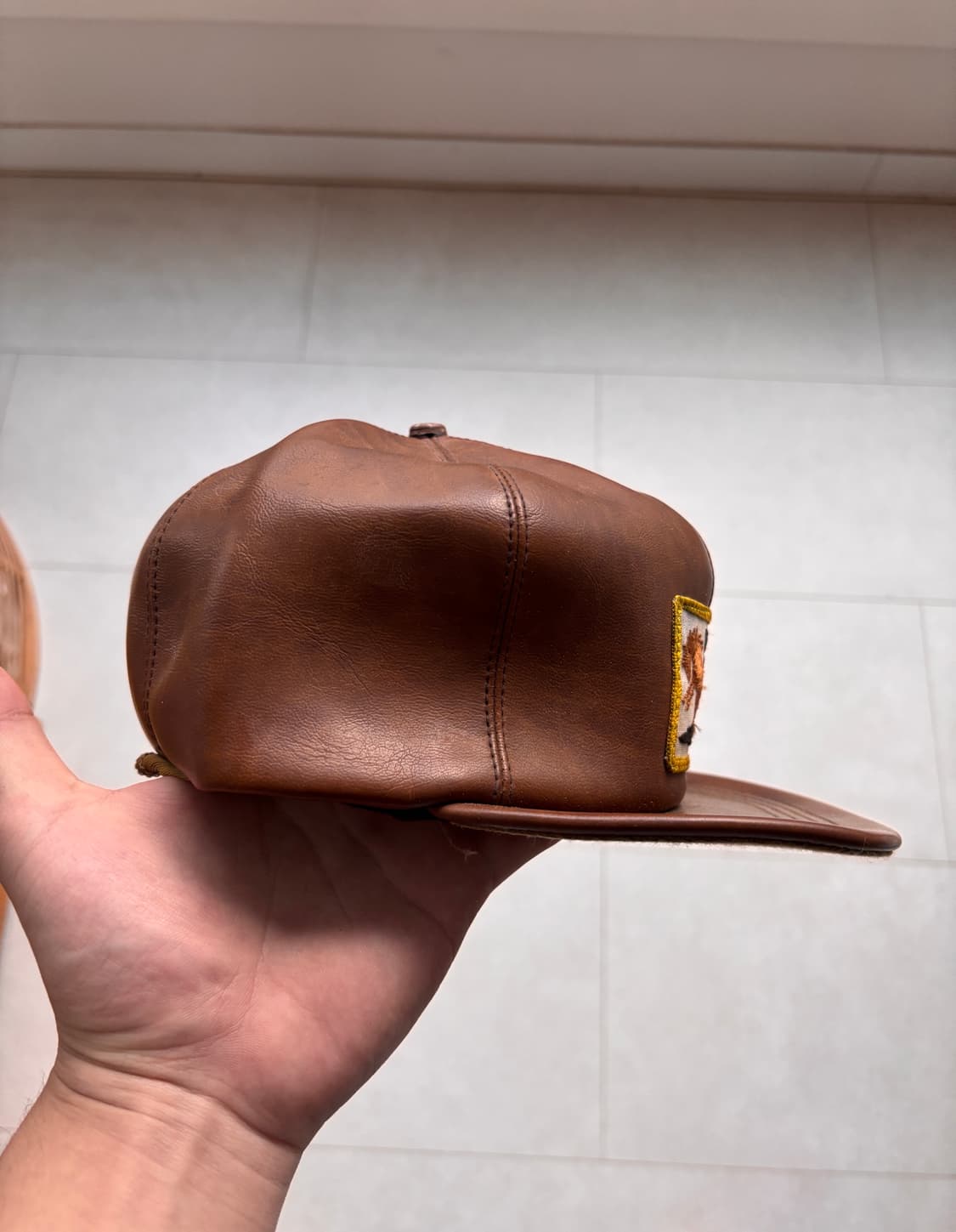 70–80s Vintage Grain Leather Rodeo Cap 상품이미지4