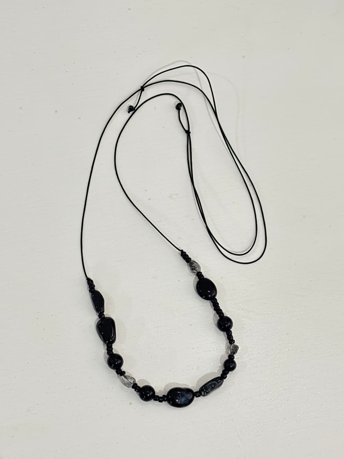 Mixed Obsidian Necklace 상품이미지3