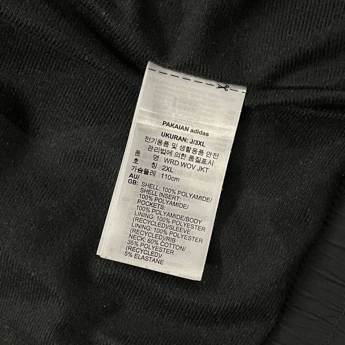 [정품/2XL] 아디다스 블랙 바람막이 자켓 b8 상품이미지7