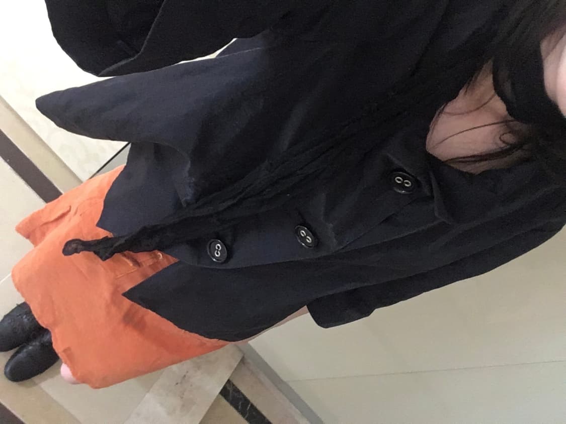 Vintage orange A-line pocket skirt 상품이미지4