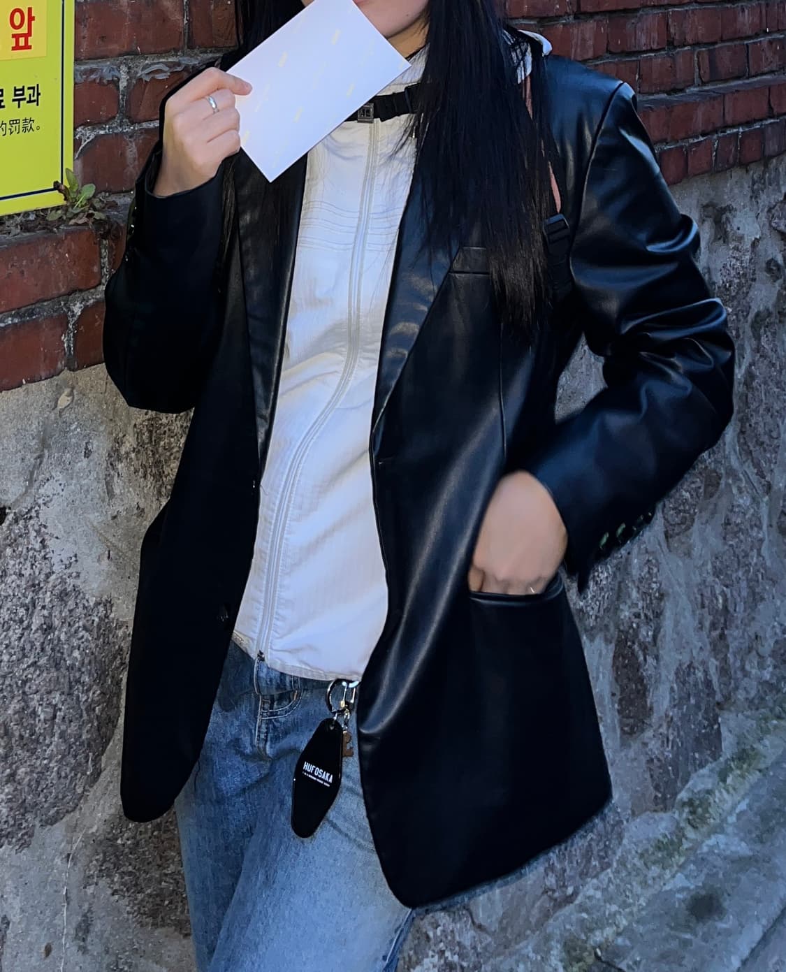 빈티지 가죽블레이저 (M사이즈) 상품이미지1