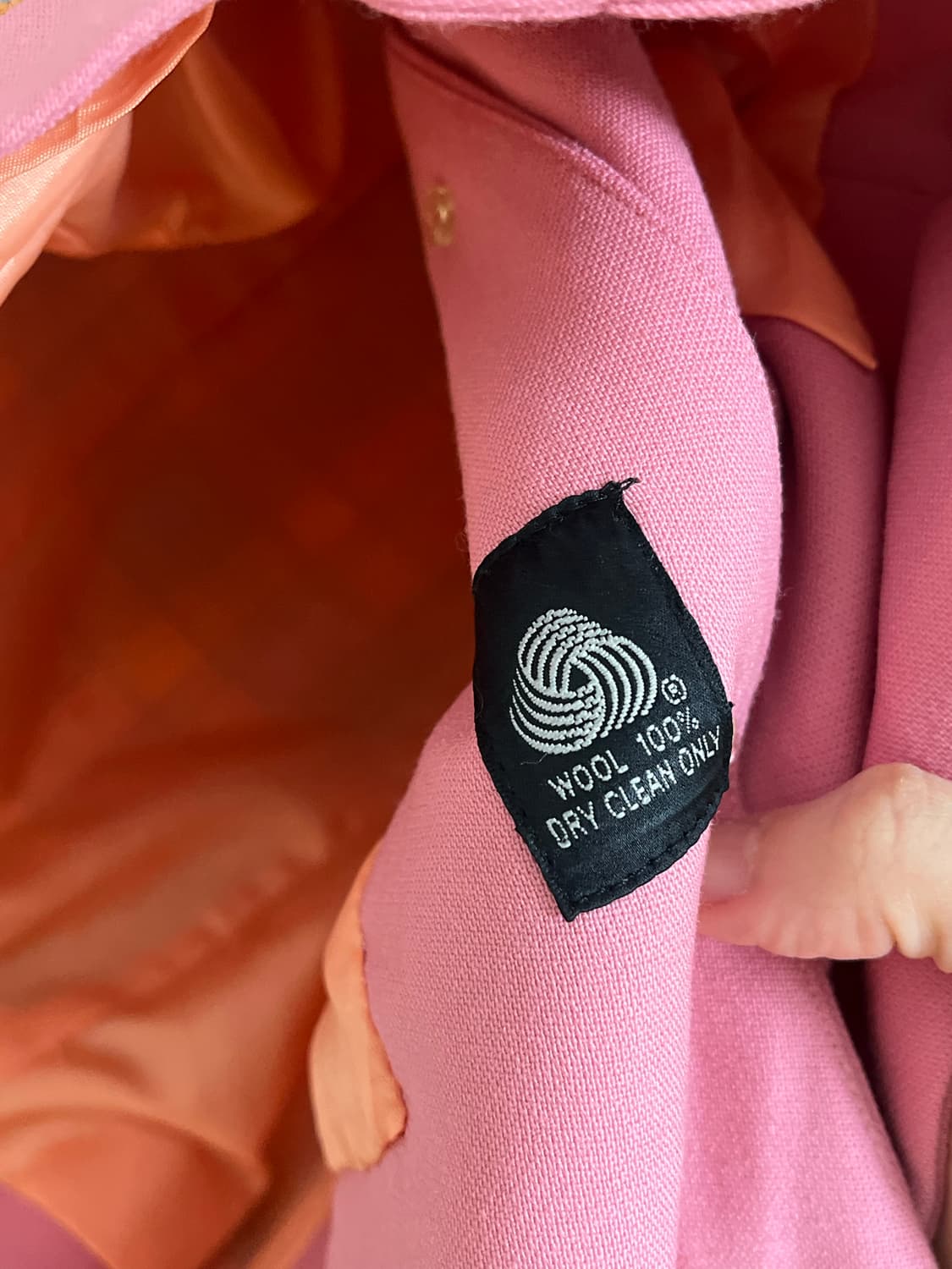 ACEPTO 핑크 체크 트위드 울100 자켓 상품이미지4