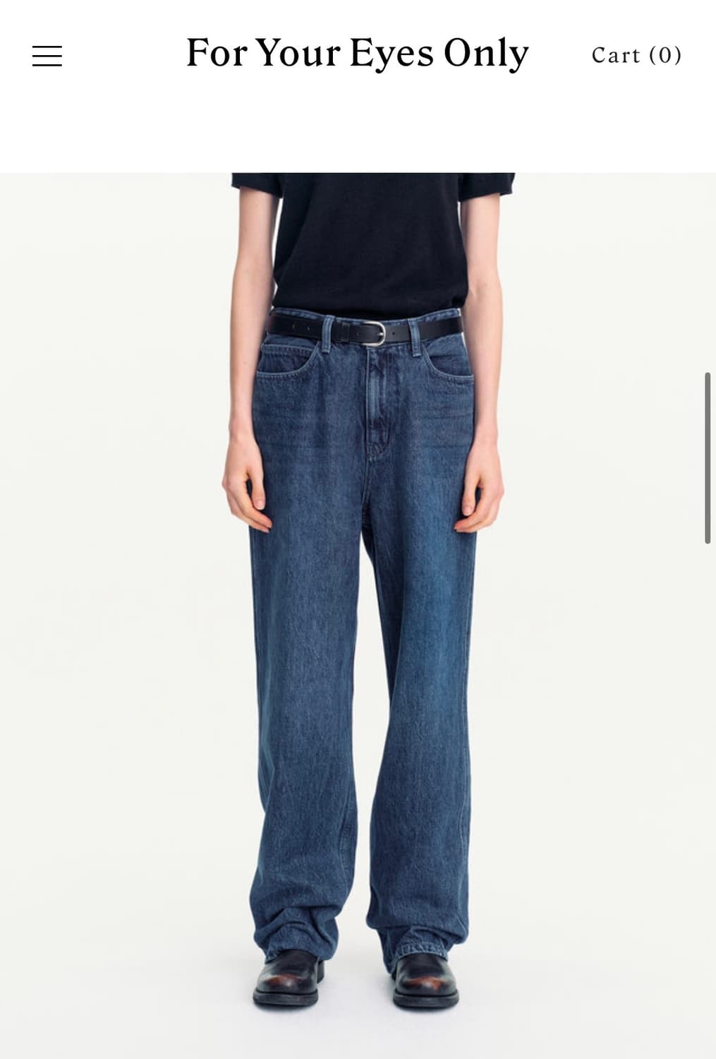 포유온 Lise wide denim(38,extended) 상품이미지5