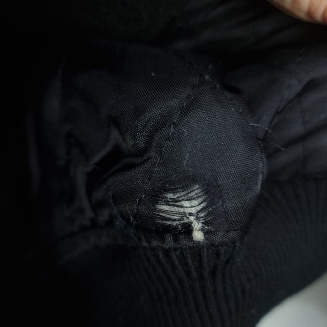 [빈티지] 자수 카우 레더 슬리브 모직 바시티 자켓 블랙 M18732 상품이미지9