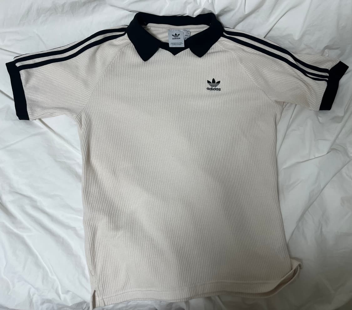 아디다스 와플 반팔 폴로 셔츠 원더화이트 JV9265/Kr M size 상품이미지2