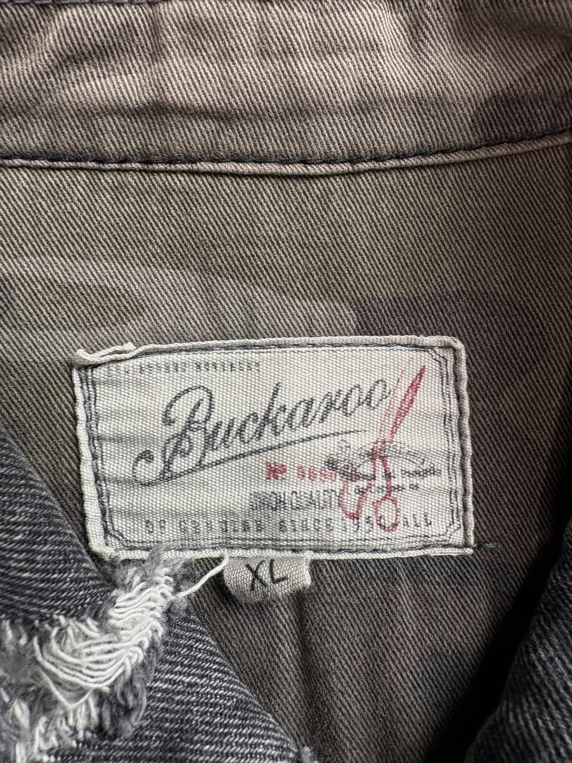 빈티지 아카이브 디스트로이드 흑청 데님 셔츠 3086 상품이미지3