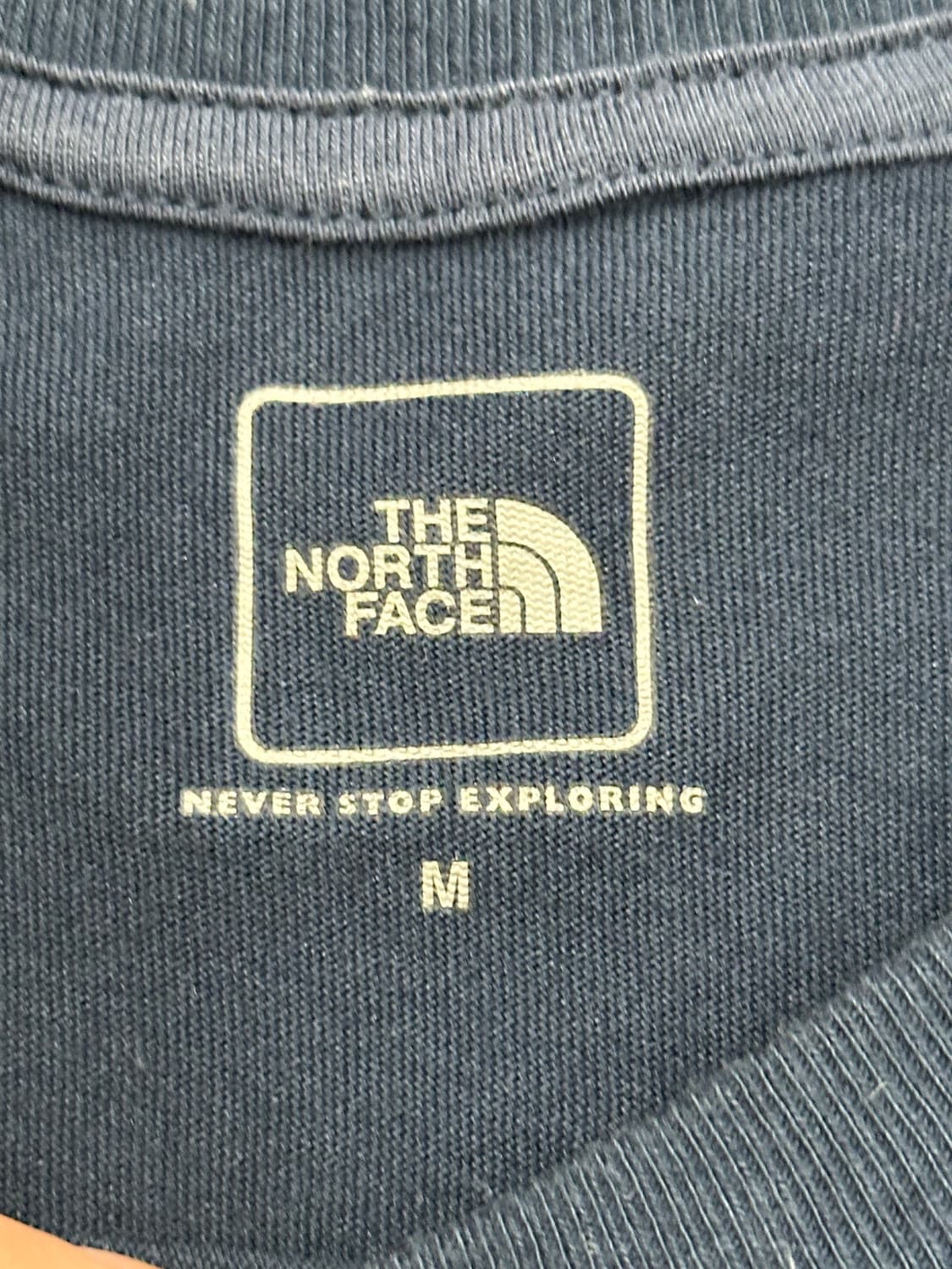 M)노스페이스 빈티지 캠핑 그래픽 네이비 반팔 상품이미지3