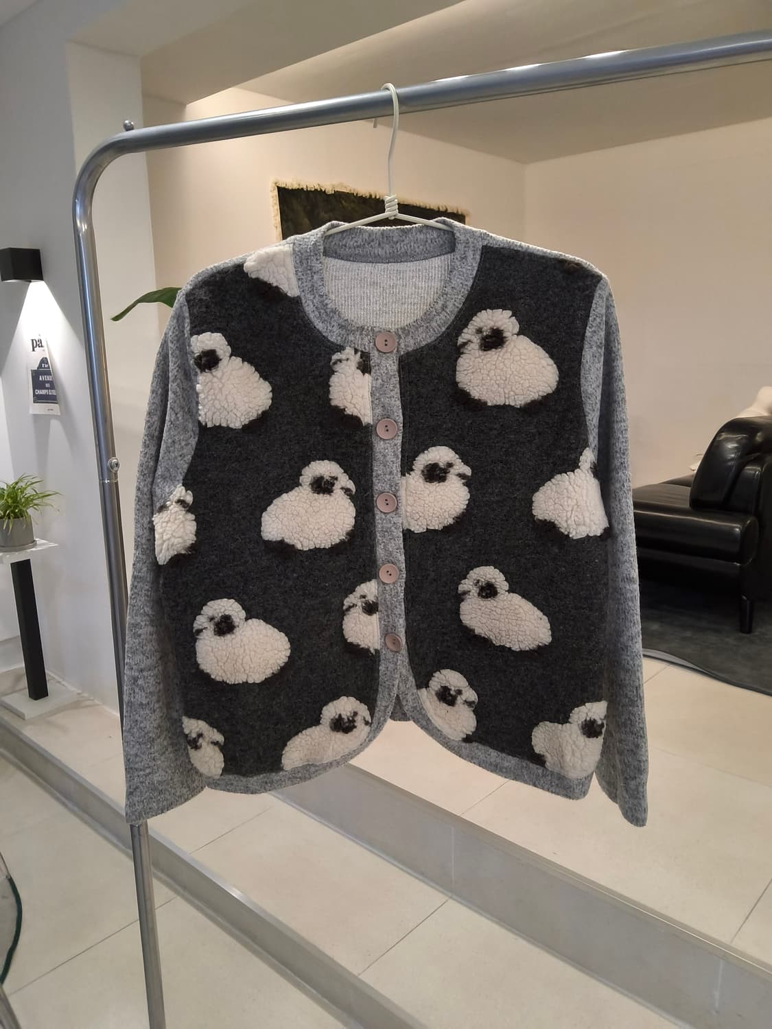 양패턴 니트 가디건 상품이미지3