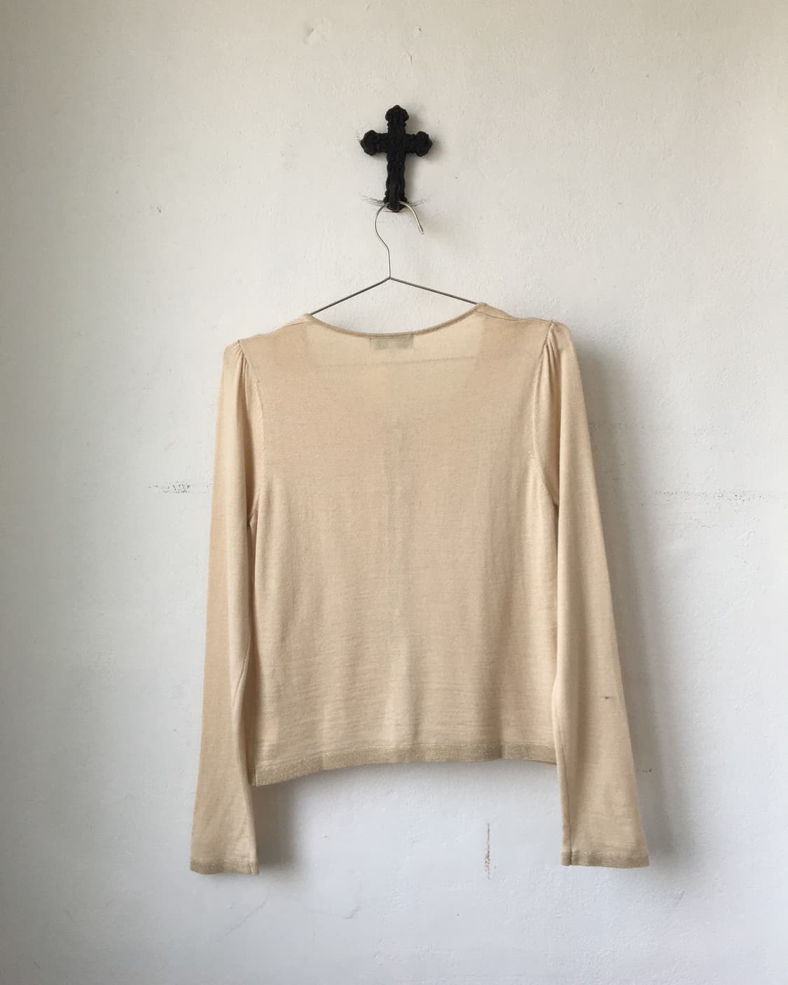 Flower patch point knit cardigan 상품이미지3