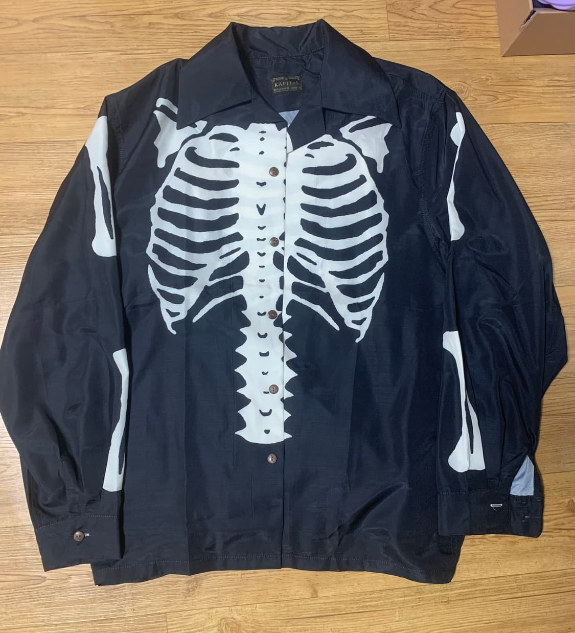캐피탈 스켈레톤 롱슬리브 본 실크 큐브라셔츠 상품이미지1