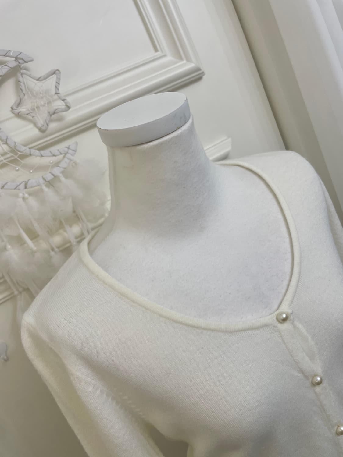 ivory basic pearl button cardigan 상품이미지7