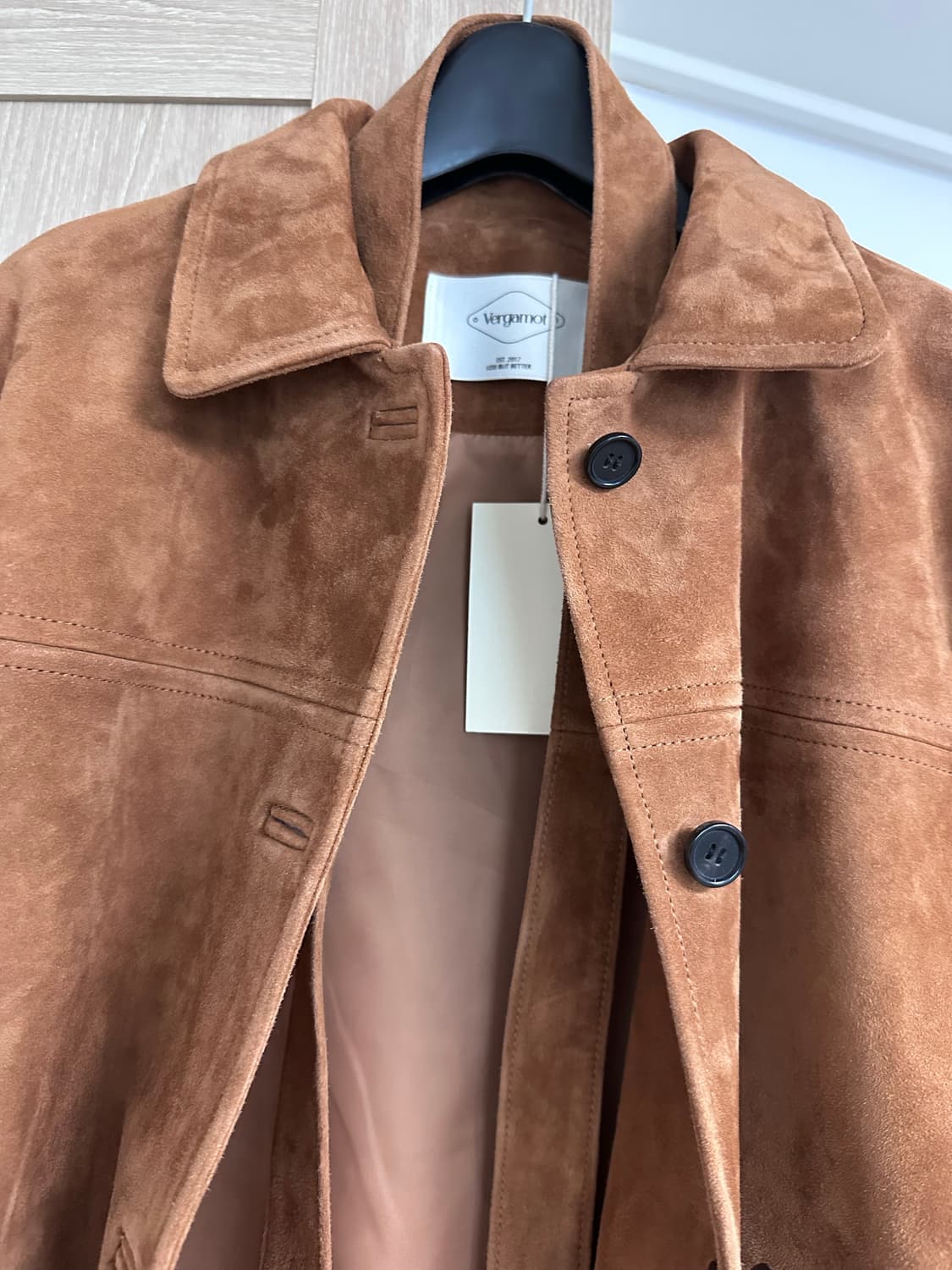베르가못 고트 가죽 자켓 브라운컬러 새상품 상품이미지2
