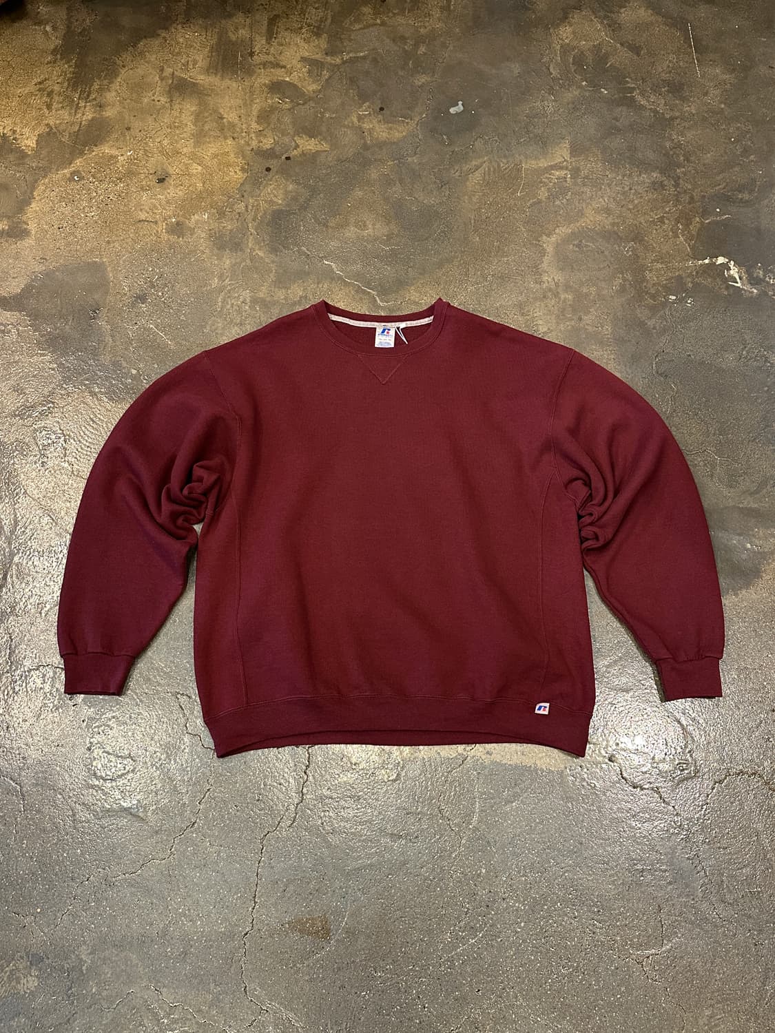 Russell 러셀 애슬레틱 무지 버건디 스웻셔츠 맨투맨 XL 상품이미지1