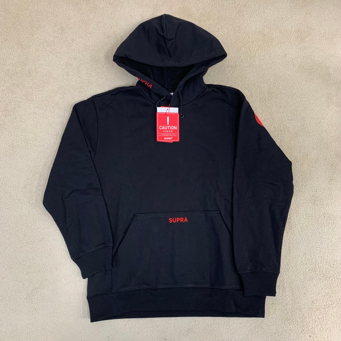 SUPRA 수프라 빅로고 후드 티셔츠(L/블랙) 스웻셋업 상품이미지1