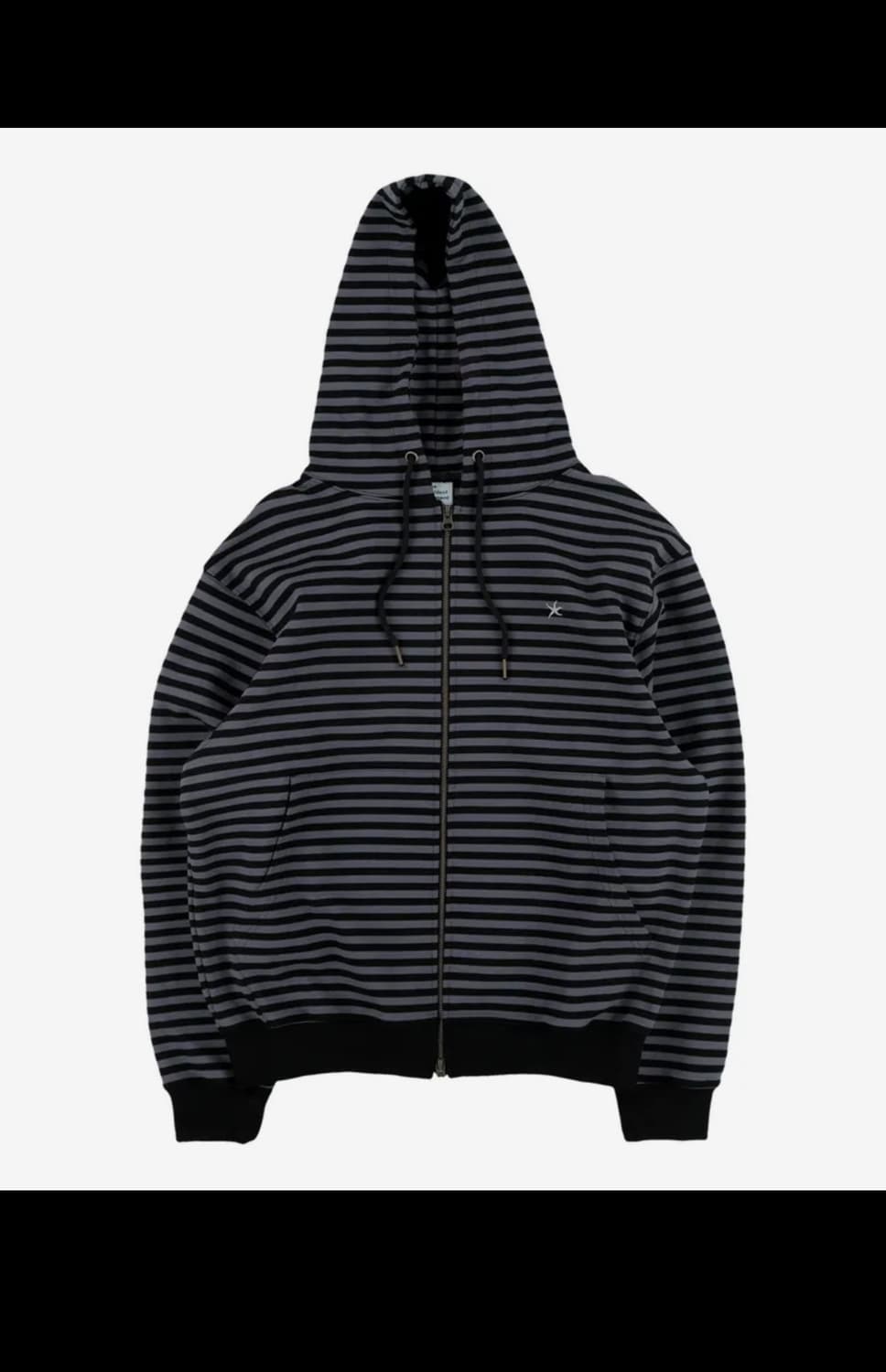 [charcoal] TCM stripe hooded zip-up  상품이미지1
