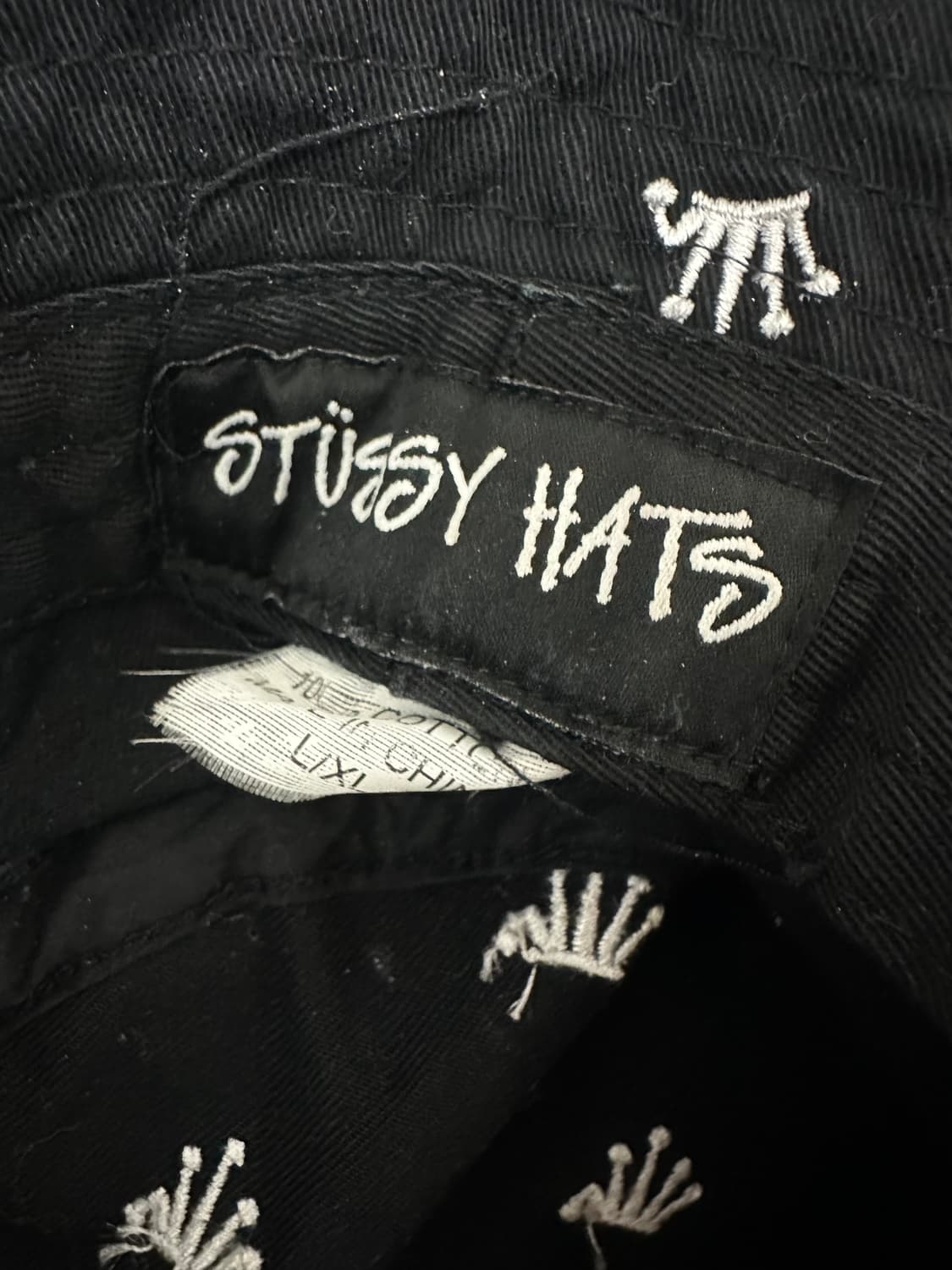 스투시 크라운 블랙 버킷햇 상품이미지4