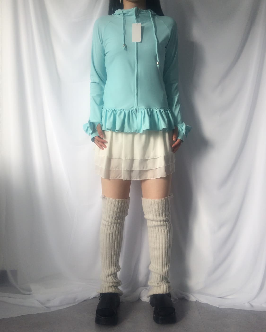 Frill hood zip up 상품이미지7