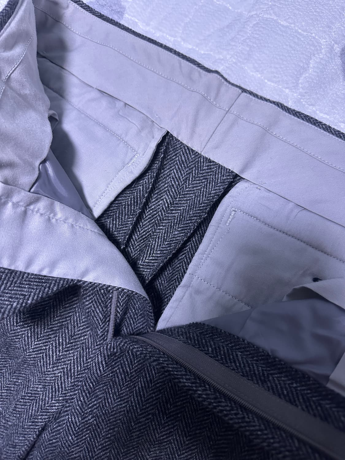 [32] 울 투턱 헤링본 슬랙스 상품이미지5