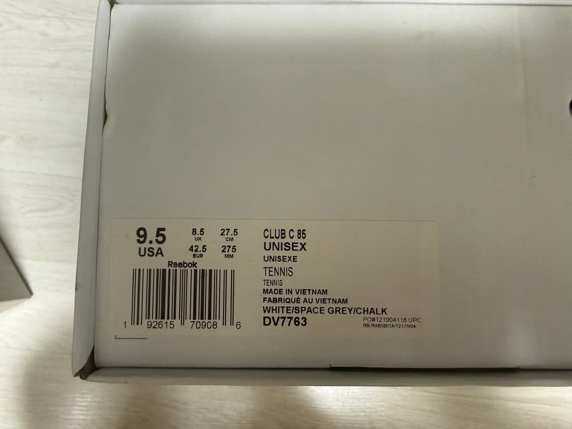 [275] 리복 x JJJ자운드 클럽씨 85 화이트 og컬러 팝니다 상품이미지8