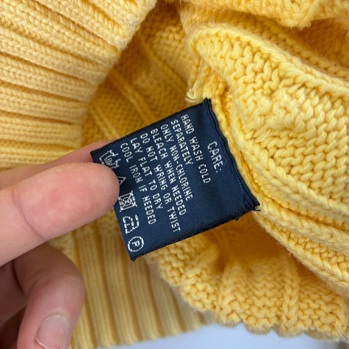 Polo  랄프로렌 스포츠 자수 코튼 옐로우 브이넥 니트  상품이미지5