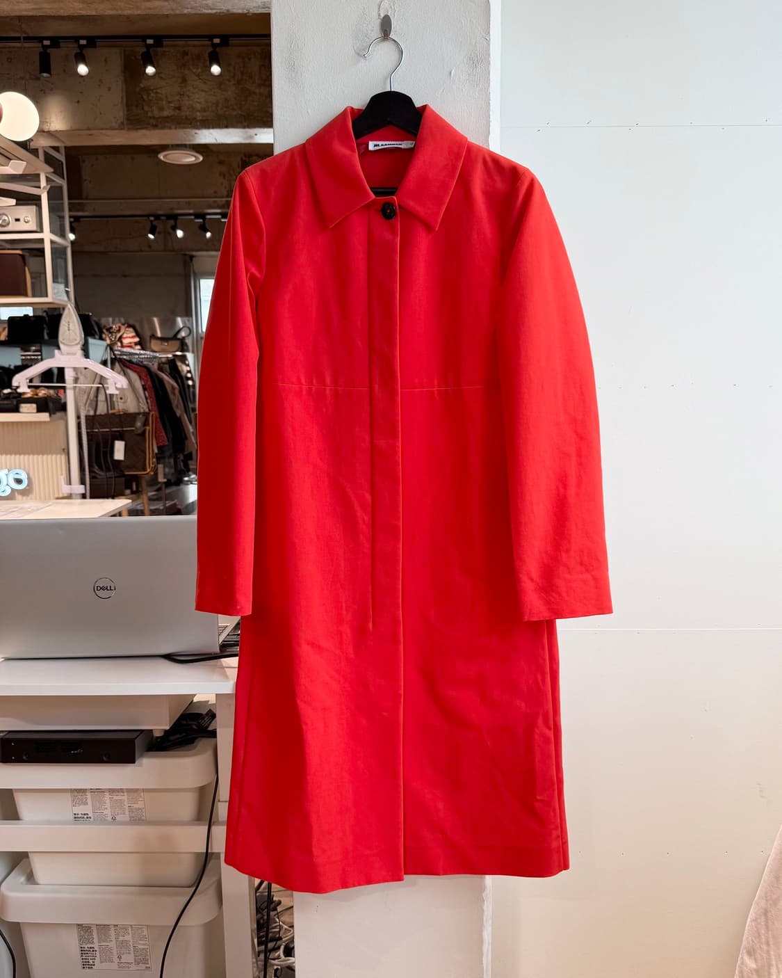 질샌더 오렌지 코튼 싱글 코트  상품이미지2