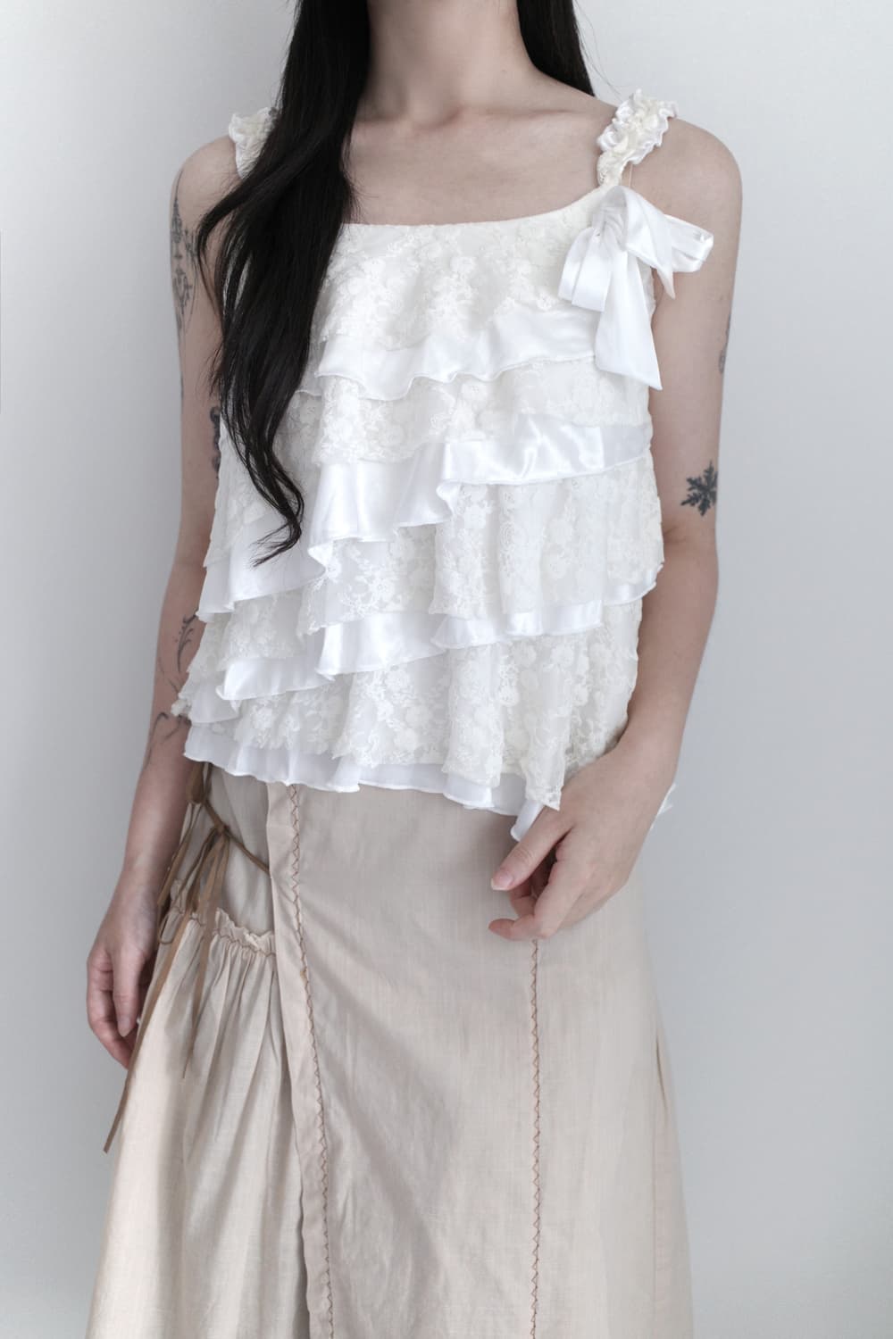 lace frill sleeveless 상품이미지6