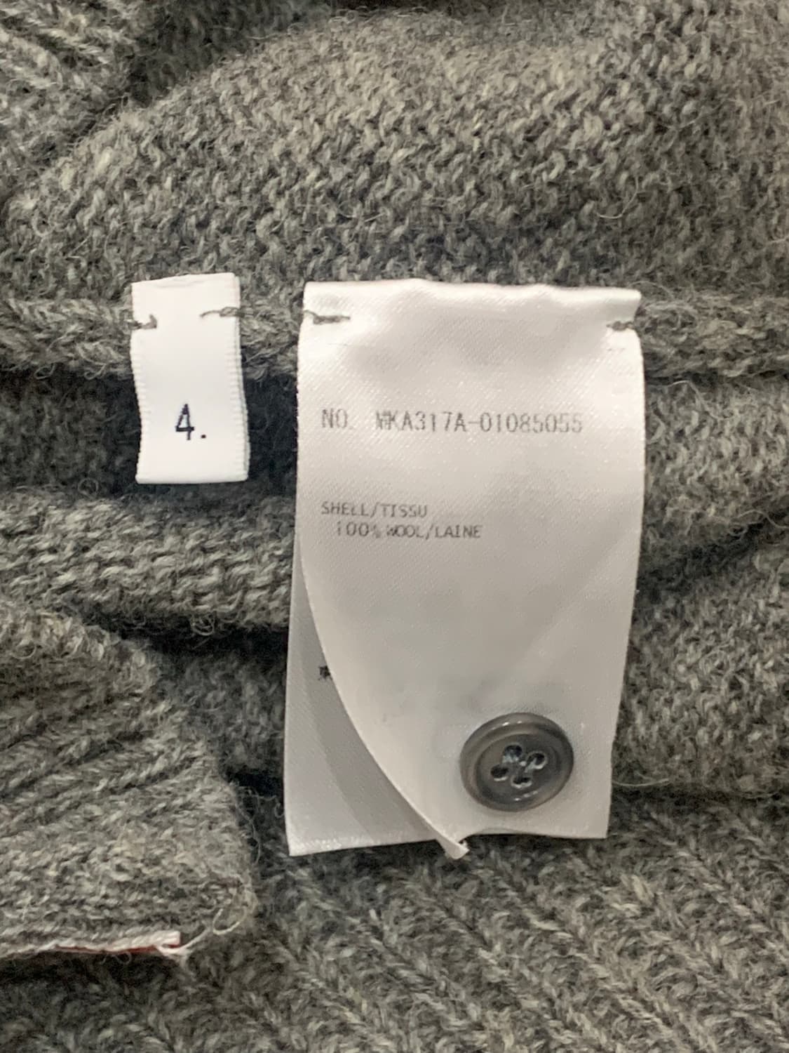 [4] 톰브라운 셰틀랜드 크롭 니트 그레이 상품이미지6