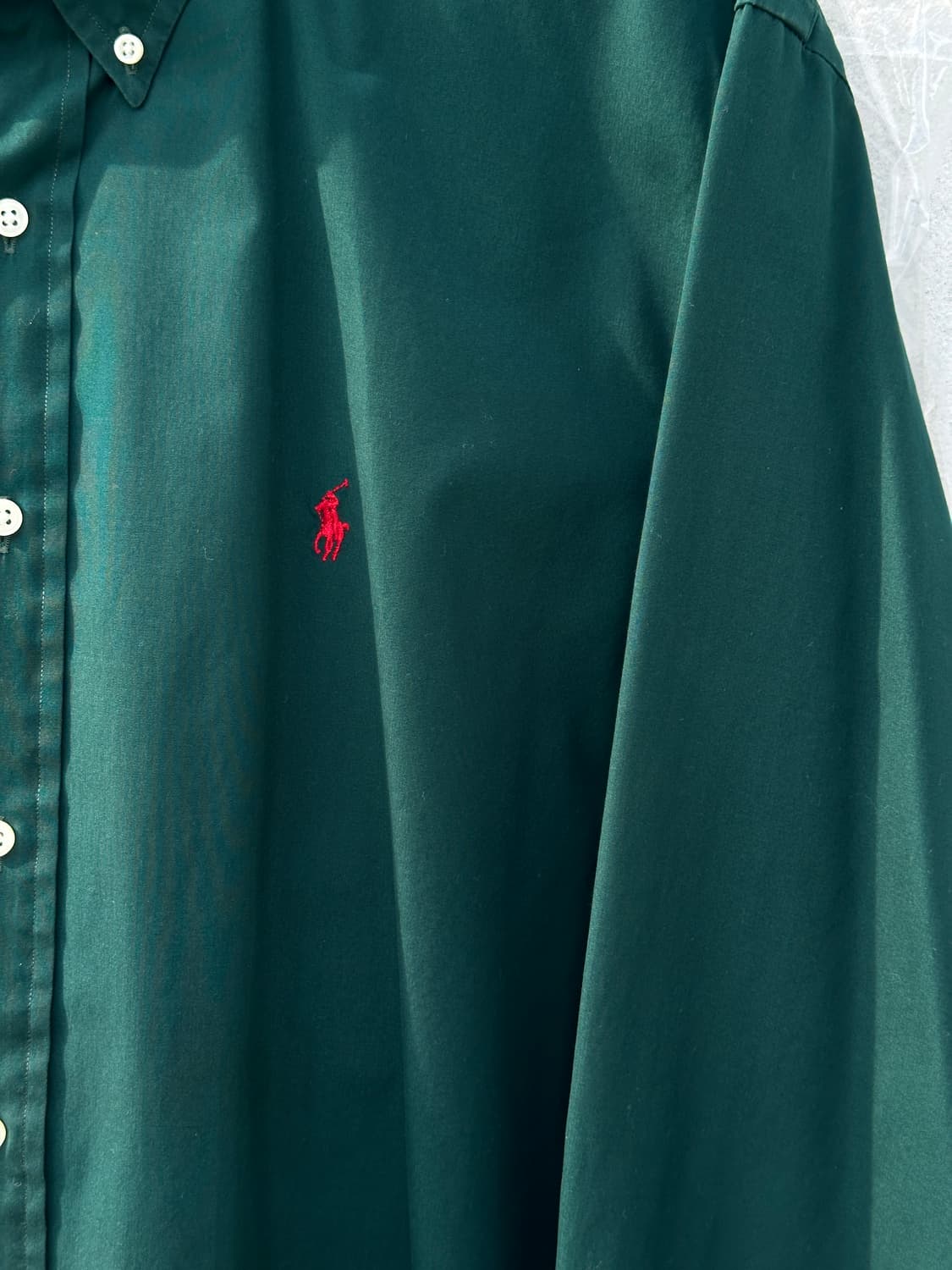 [3XL] 폴로 랄프로렌 다크그린 포플린 셔츠 상품이미지4