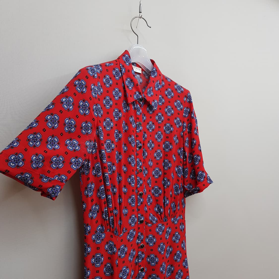 산드로(Sandro) 셔츠형 패턴 롱 원피스 36사이즈 상품이미지4