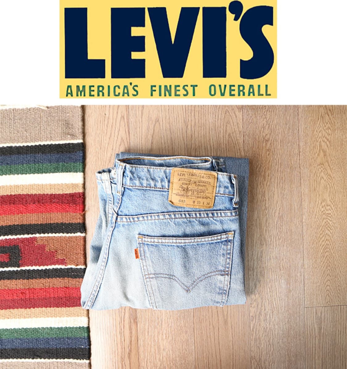 일본판 90S LEVIS 리바이스 613-04 오렌지텝 빈티지 데님  
 상품이미지1
