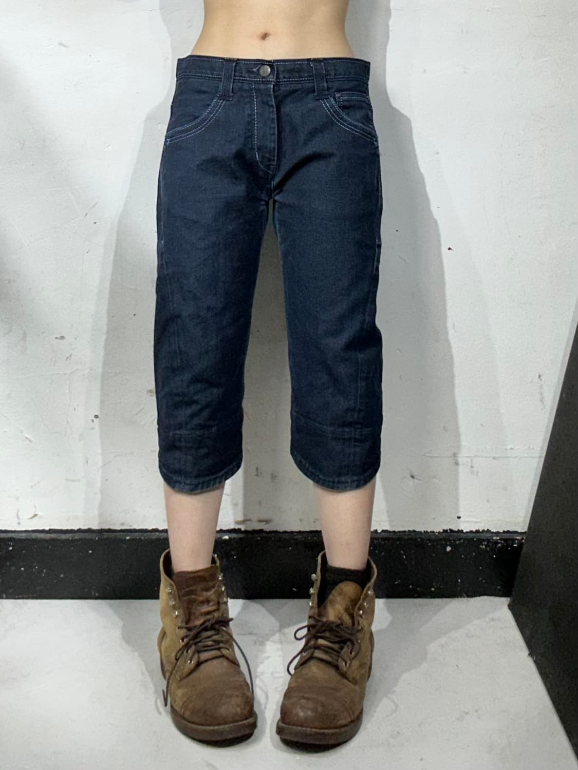 에비수 진청 데님 버뮤다 워크 반바지  상품이미지3