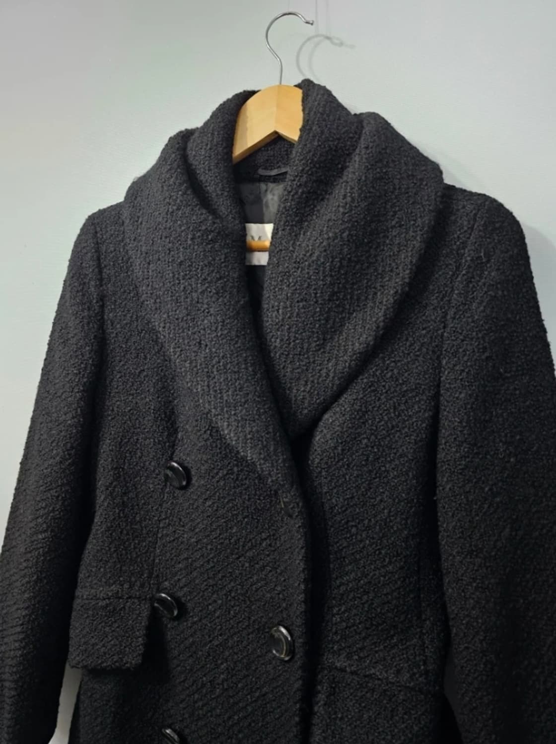 정품 막스마라 블랙 모직 더블 코트 ~66 상품이미지2