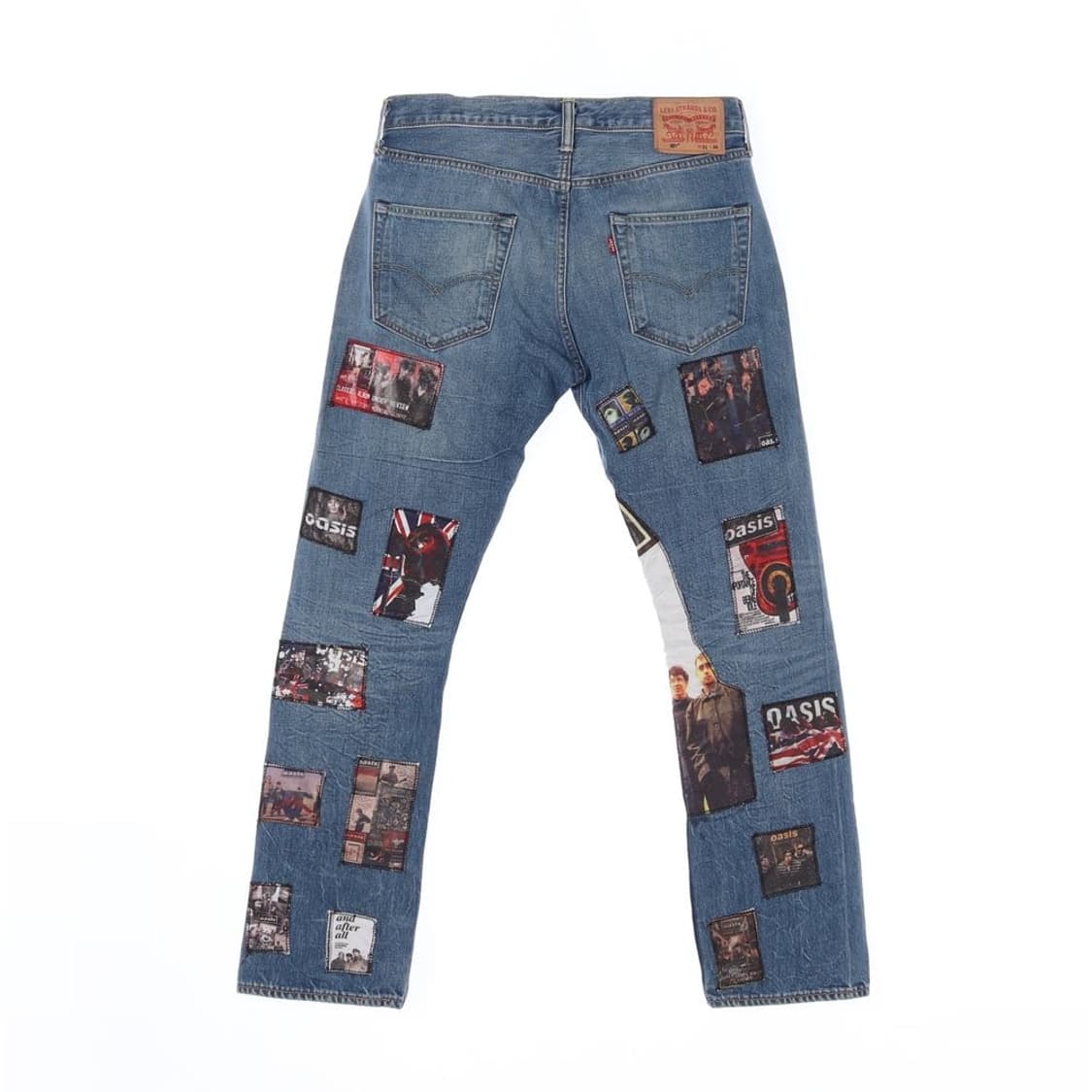 리바이스 501 록 밴드 패치워크 데님 팬츠 청바지 (남성 32in) 상품이미지5