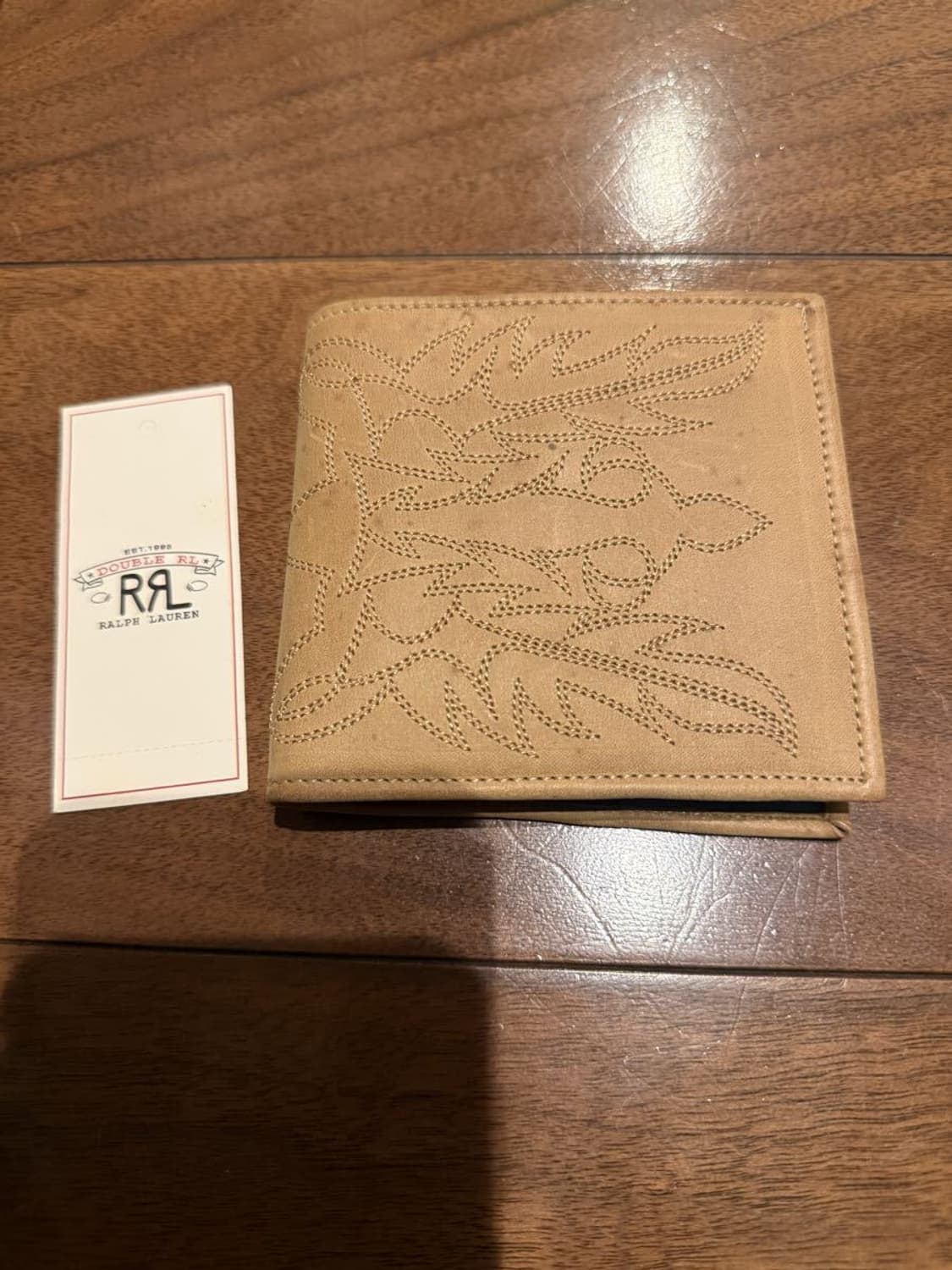 RRL 레더 인디고 스티치 지갑 상품이미지2